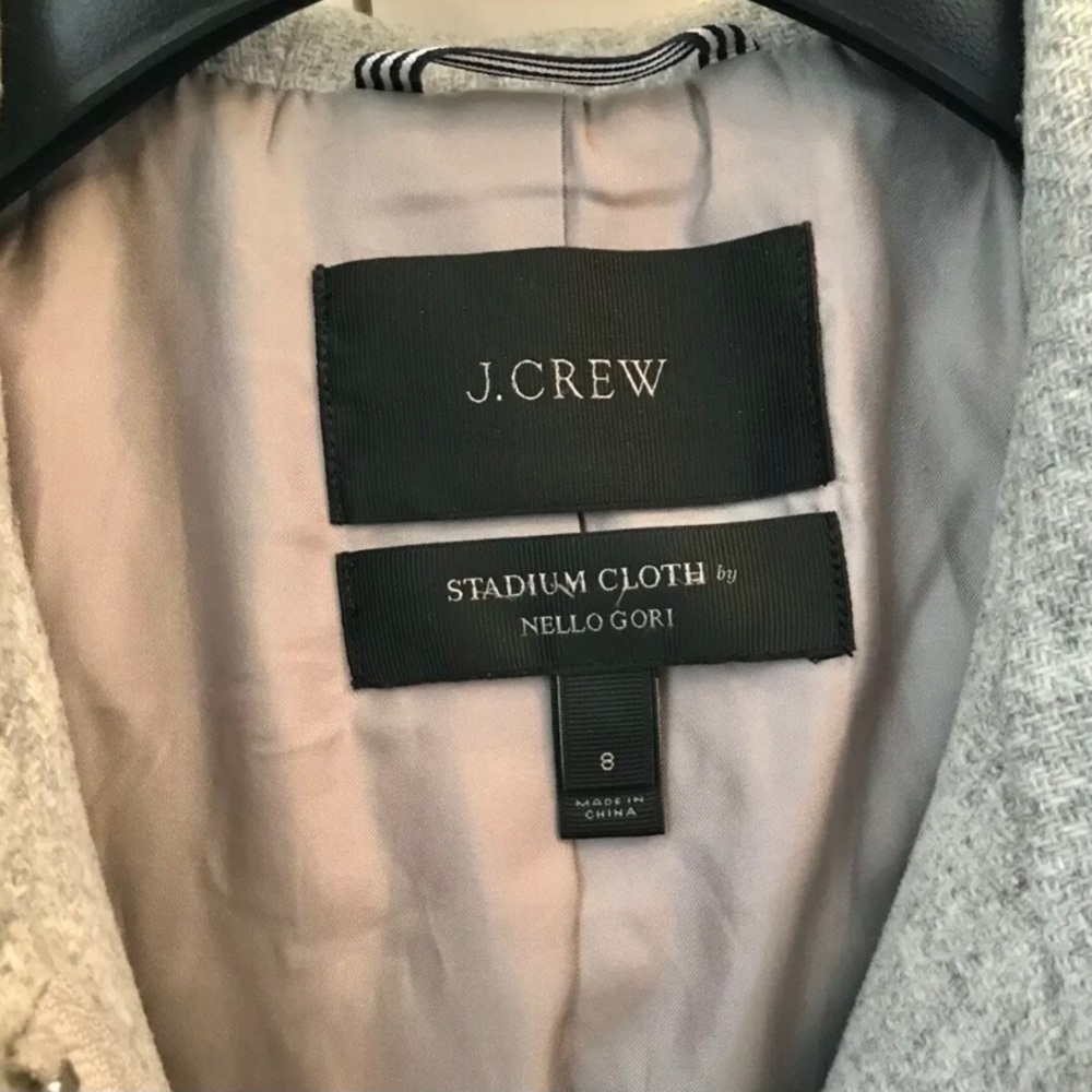 SOLD J Crew Chateau Parka Stadium Cloth Grey 8 - Picture 8 of 9